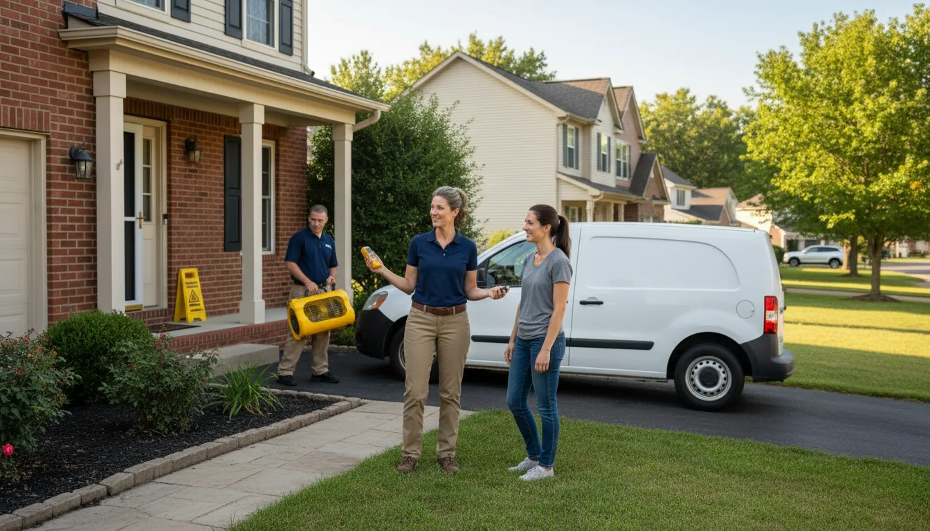 Residential water damage restoration in North Washington, PA